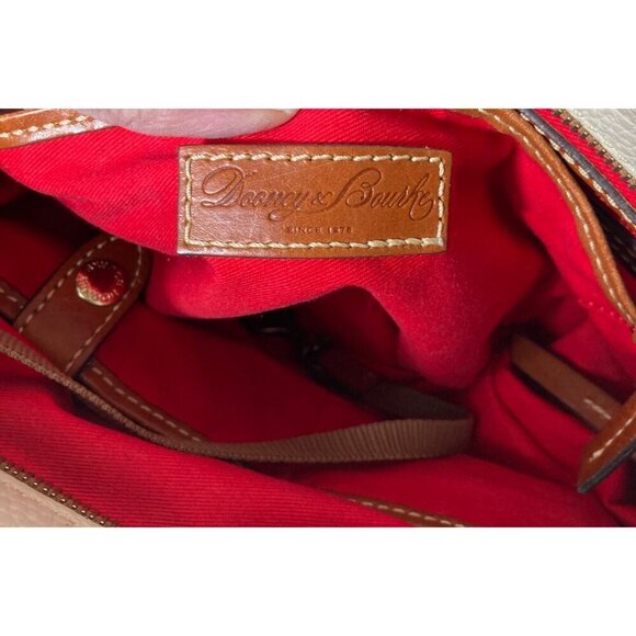 Womens‎ Vintage Dooney & Bourke Pebbled Leather Lexington Shoulder Hand Bag Bone - Picture 9 of 11